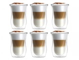 Vialli Design 6 x szklanki termiczne z podwójną ścianką do kawy latte Vita 300ml