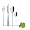 AMEFA SCANDINAVE tanie sztućce zestaw 4 szt. DESEROWE nierdzewne ekonomiczne komplet na 1 OSOBĘ obiadowe bez niklu 18/0