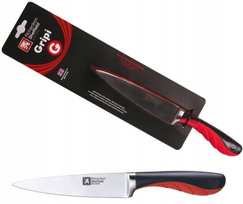 Amefa Richardson Shieffield nóż kuchenny GRIPI siekacz uniwersalny do warzyw wędlin mięsa 15 cm czerwony czarny