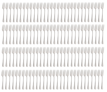 AMEFA BOLOGNA sztućce 120 widelec stołowy obiadowy ze stali nierdzewnej bez niklu z wzorem komplet dla 120 OSÓB do gastronomii baru restauracji