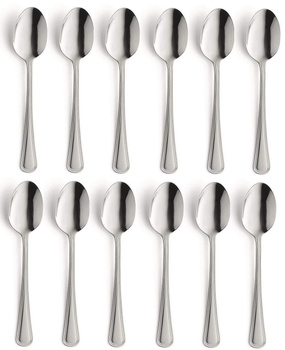 Sztućće Amefa Bologna zestaw 12 łyżeczki do herbaty ciasta deserów kawy nierdzewne komplet dla 12 OSÓB bez niklu 18/0