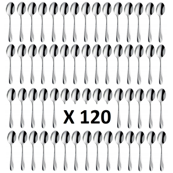 Sztućce AMEFA Felicia 120 łyżeczka do herbaty komplet dla 120 OSÓB gastronomiczne do restauracji kawiarni z wzorem fali bez niklu