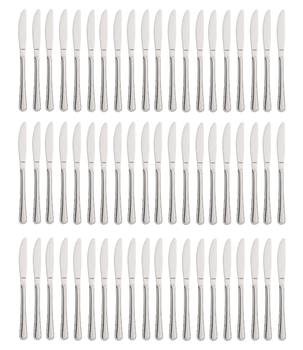 AMEFA BOLOGNA 60 sztućce nierdzewne zestaw noże obiadowe dla 60 OSÓB ze wzorem bez niklu komplet do gastronomii restauracji baru