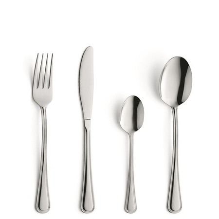 Amefa sztućce Bologna zestaw 4 obiadowe komplet na 1 OSOBĘ nierdzewne tanie ekonomiczne z wzorem bez niklu 18/0